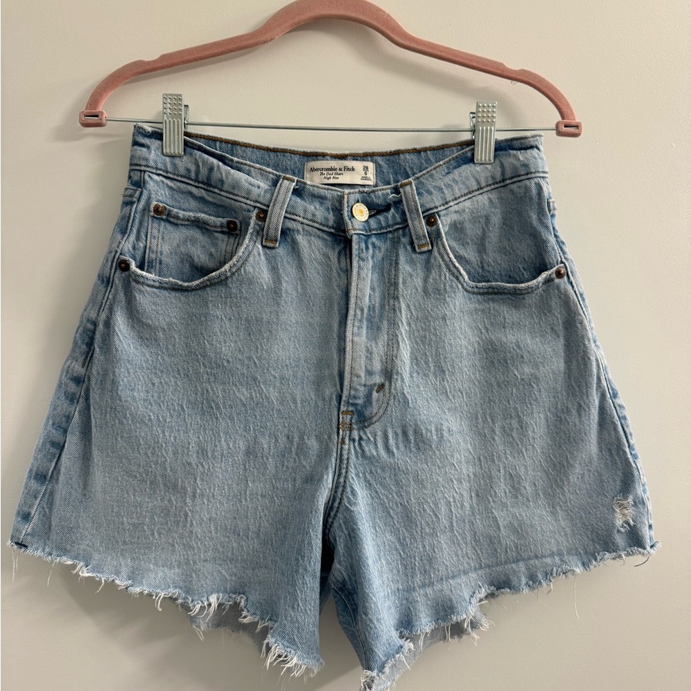 Abercrombie & Fitch Blue Jean Shorts Distressed Cut-Off Style